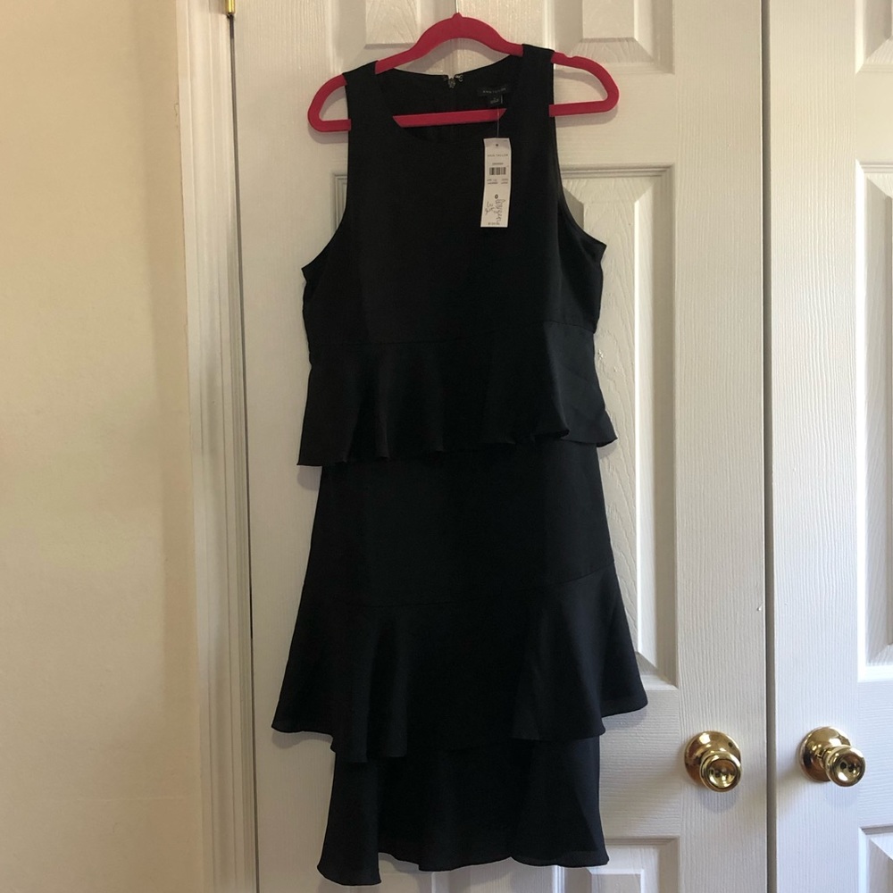 Ann Taylor black ruffle dress